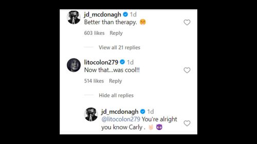 JD McDonagh's message to Carlito