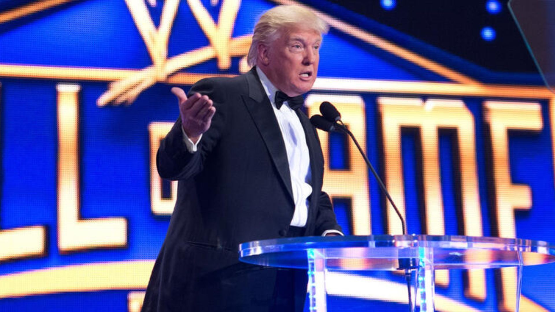 Trump was inducted into the Hall of Fame in 2013. [Photo: WWE.com]