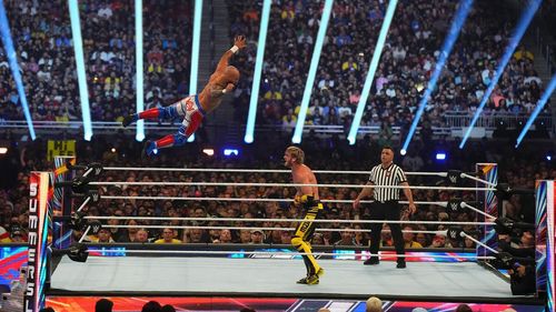 Ricochet soars across the WWE ring (Credit: wwe.com)