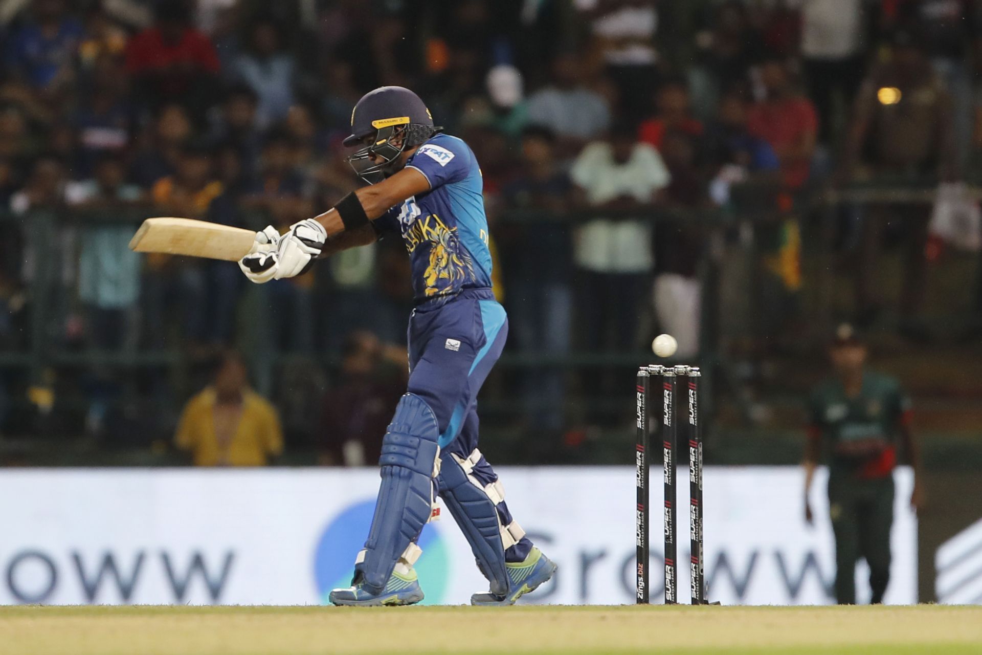 Pathum Nissanka batting for Sri Lanka.