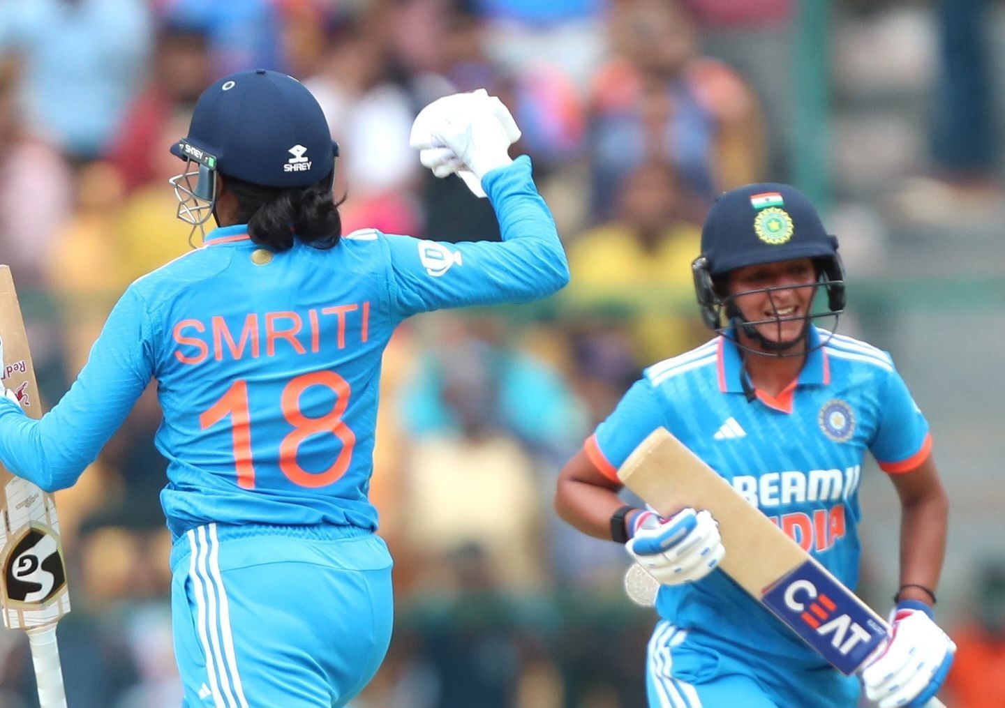 Smriti Mandhana and Harmanpreet Kaur scored a century against SA-W (Image via Instagram/@indiancricketteam)