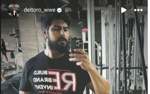 Del Toro in the gym (Picture Courtesy: @deltoro_WWE on Instagram)