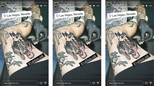 Mysterio shows off new tattoo on Instagram.