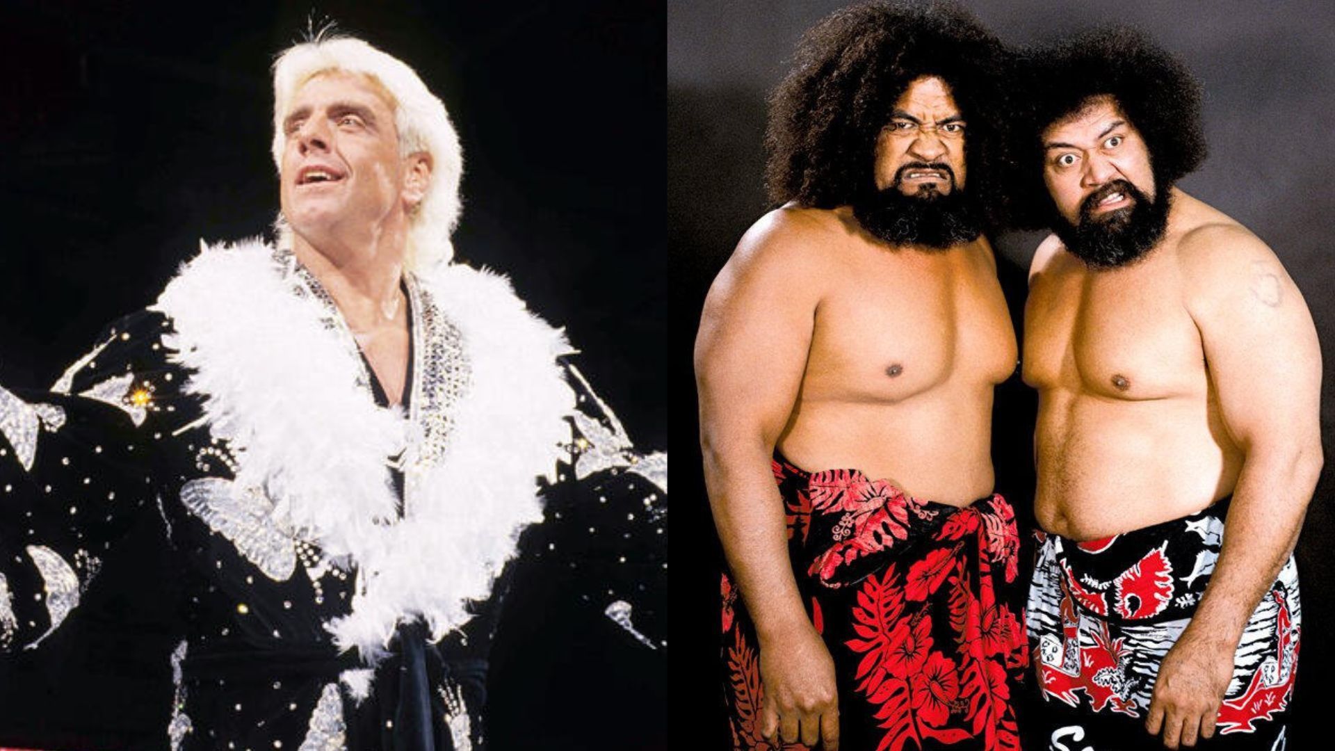 WWE Hall of Famers Ric Flair and Afa &amp; Skia Anao