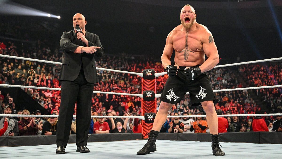 Adam Pearce &amp; Brock Lesnar 