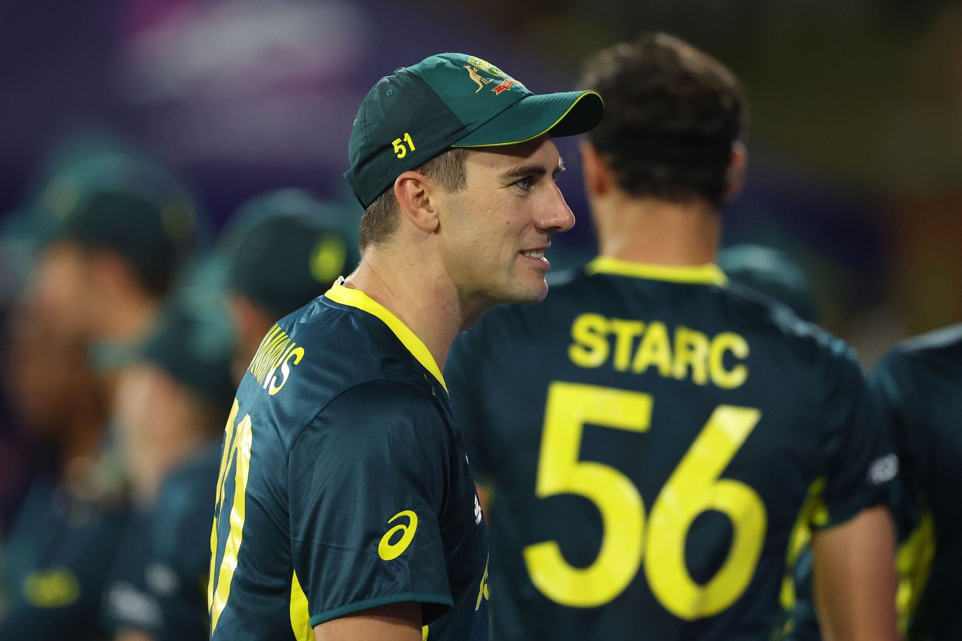 .Pat Cummins of Australia looks on during the T20 Cricket World Cup. (Photo by Robert Cianflone/Getty Images).