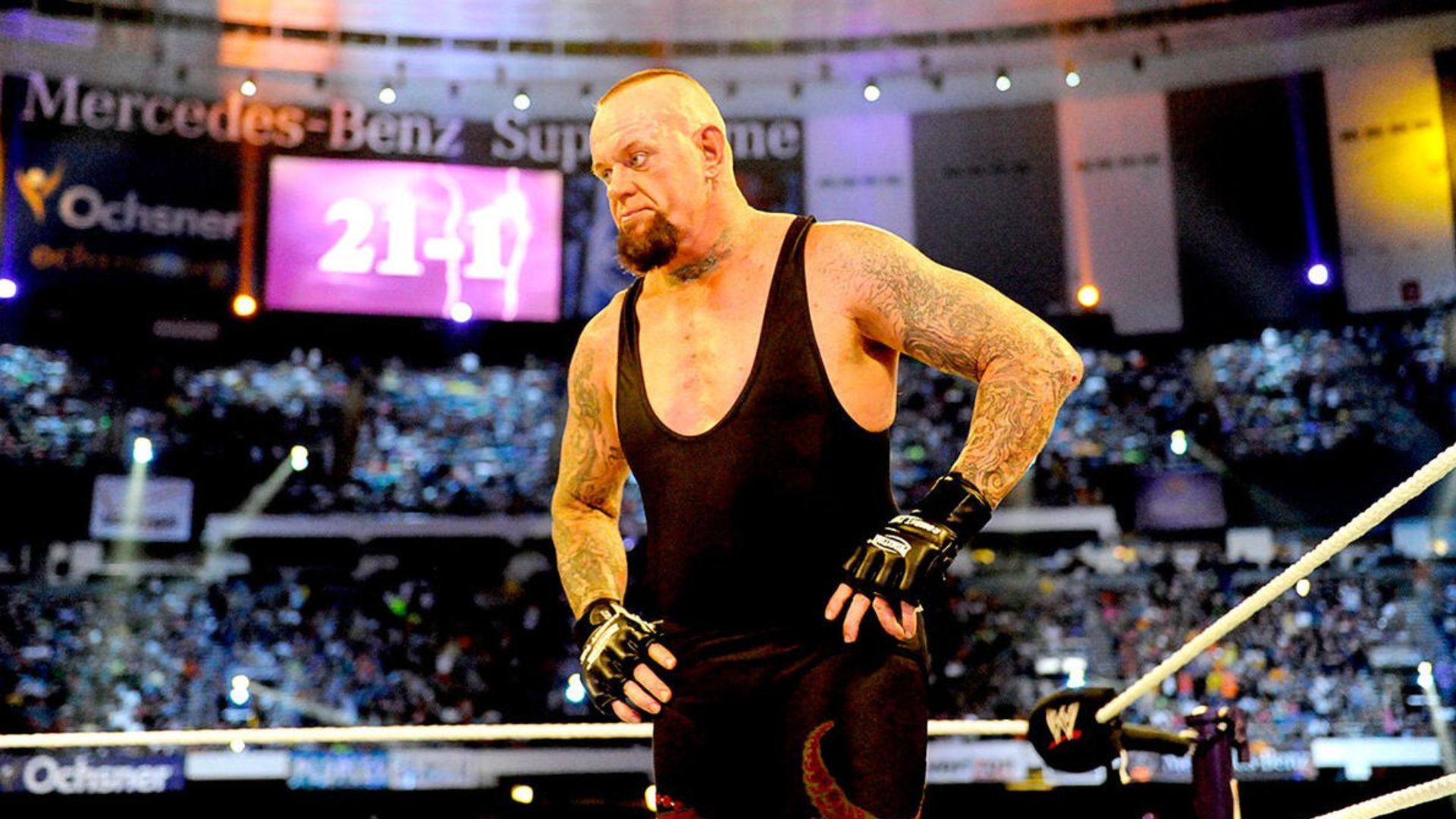 The Undertaker after losing to Brock Lesnar at WrestleMania 30! [Image credit&quot; WWE.com]