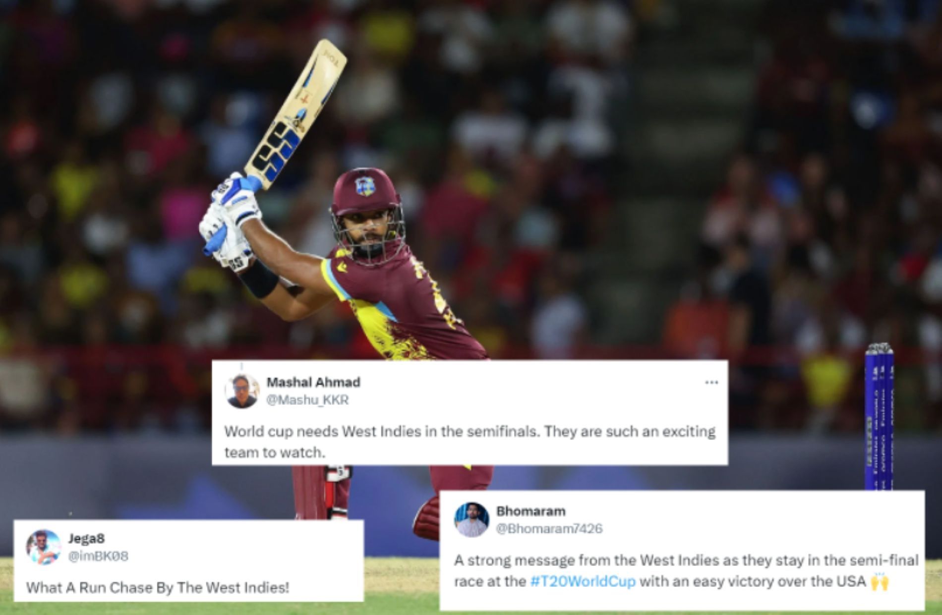 "World Cup needs West Indies in the semifinals" Fans hail Rovman