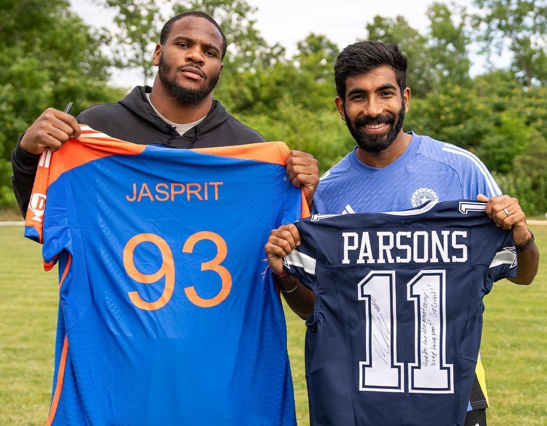 Micah Parsons and Jasprit Bumrah. (Credits: Twitter)