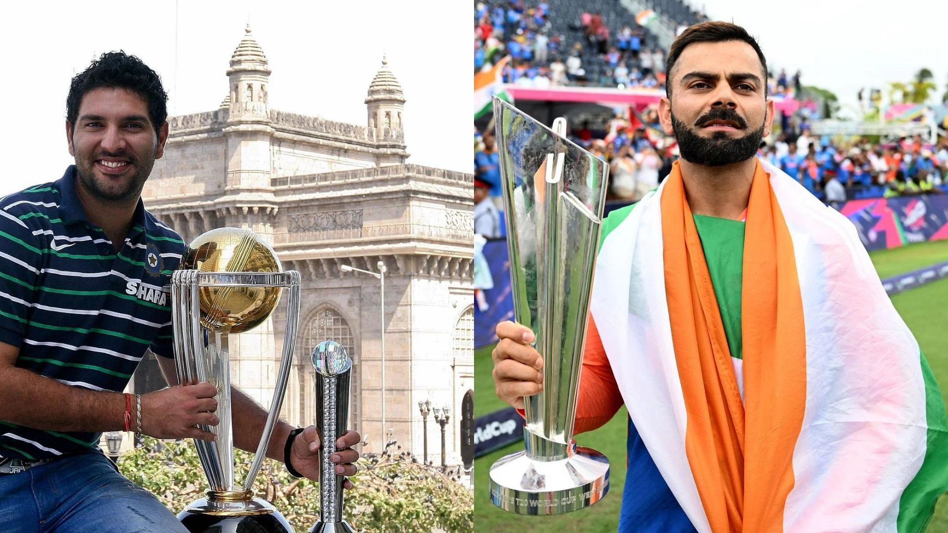 Virat Kohli and Yuvraj Singh have won all three ICC trophies for India (Image: Getty)