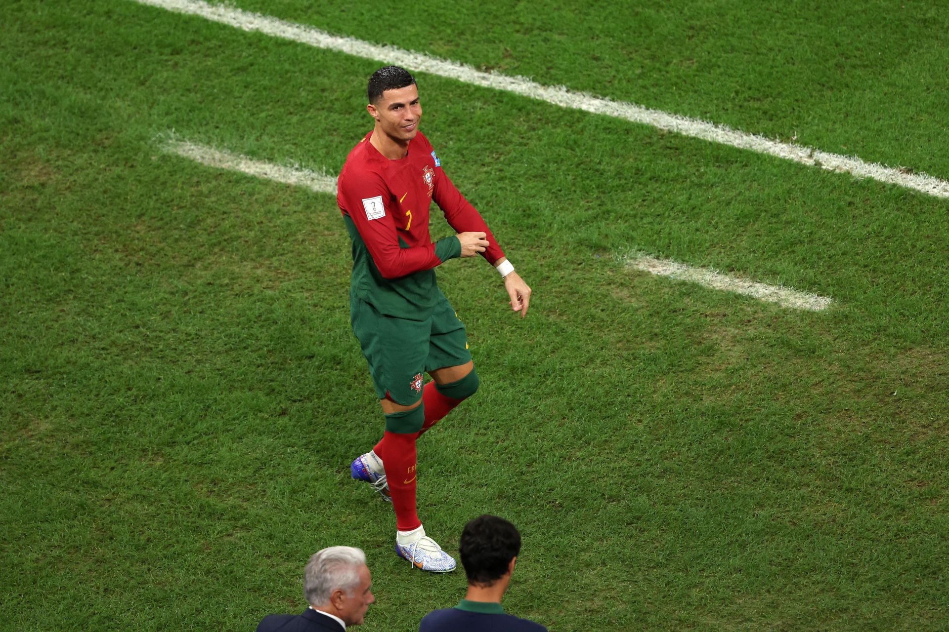 Cristiano Ronaldo entering proceedings is a scary sight.