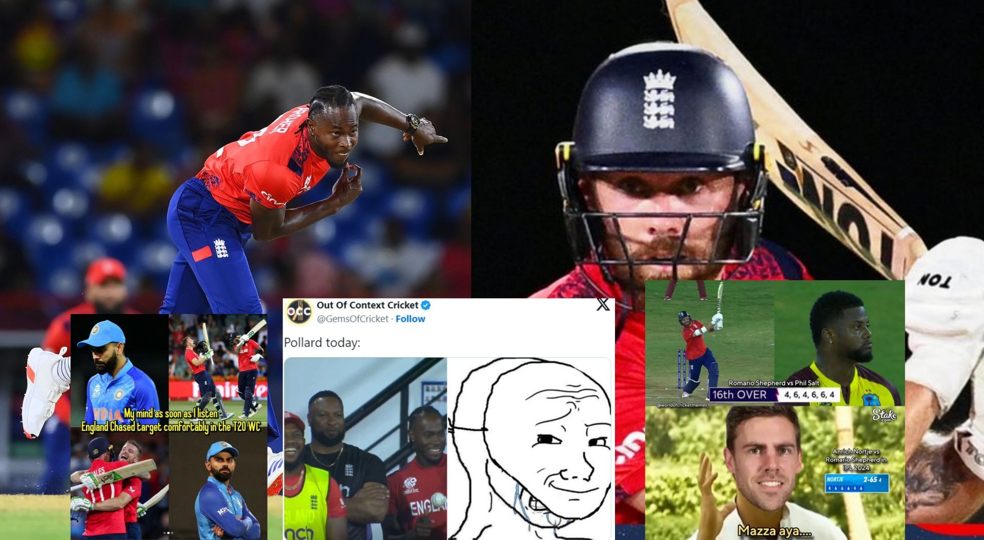 Top 10 funny memes from ENG vs WI WC match. (Image credits: ECB)