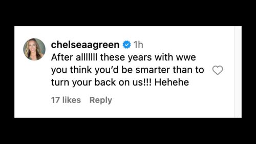 Green mocks Bayley on Instagram.