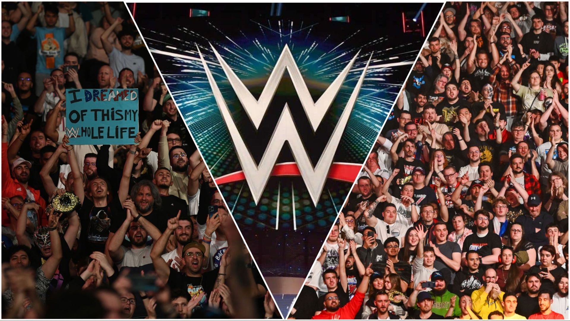 WWE Universe at RAW and SmackDown, the WWE logo on display