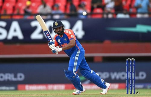 Rohit Sharma led from the front for India with a composed half-century. (Image Credit: Getty Images)