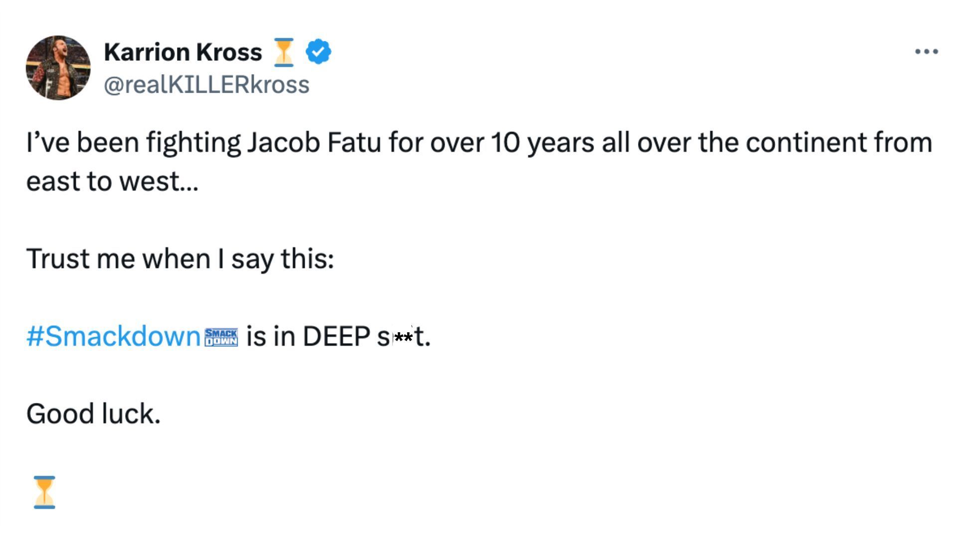 The 38-year-old star posted this on X.