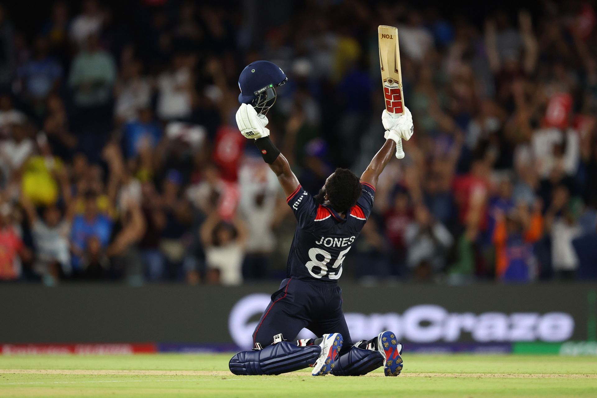 Aaron Jones celebrates USA&rsquo;s win over Canada. (Image Credit: Getty Images)