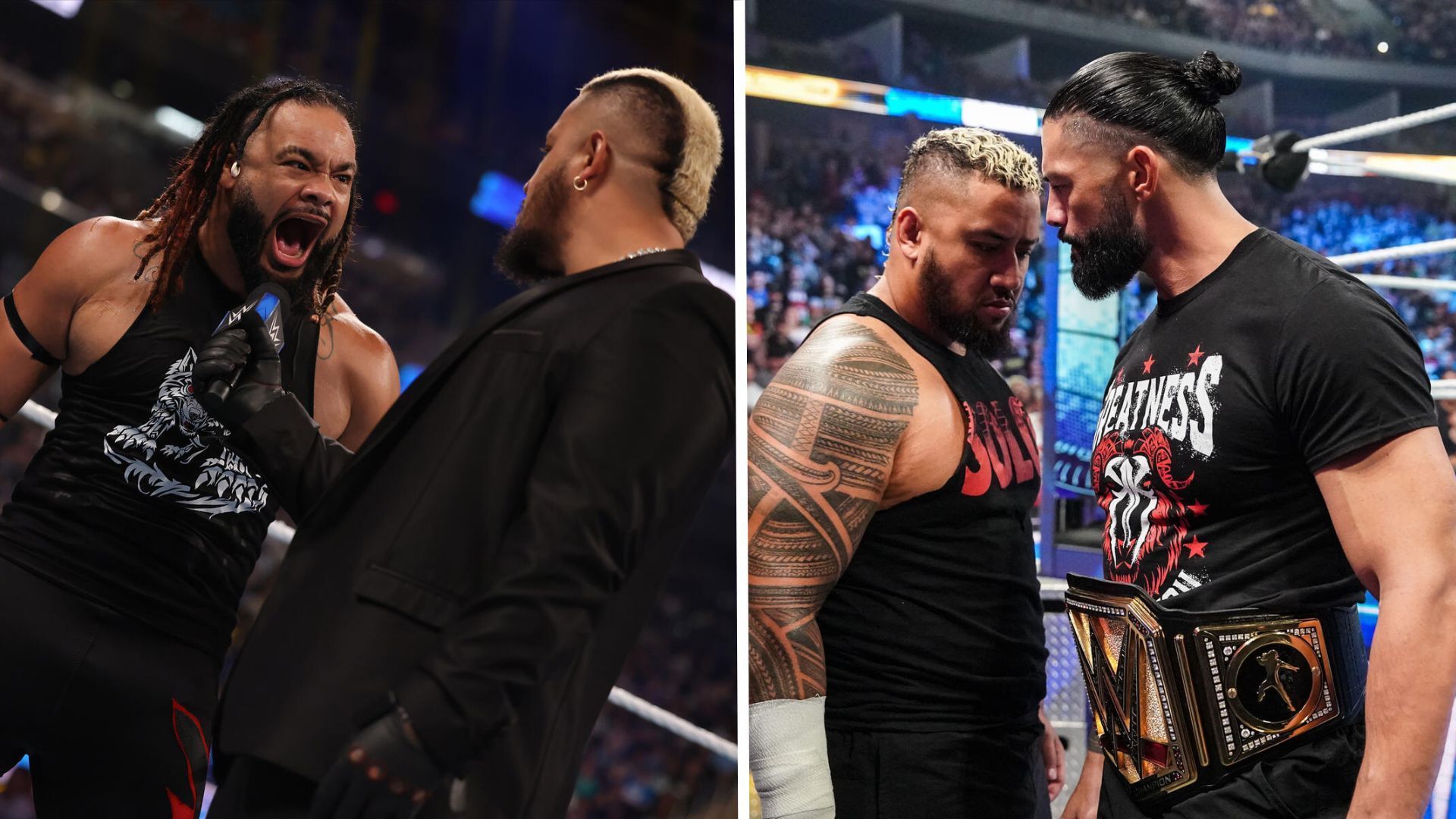 Roman Reigns, Solo Sikoa, and Jacob Fatu are blood-related [Image Credit: WWE.com]