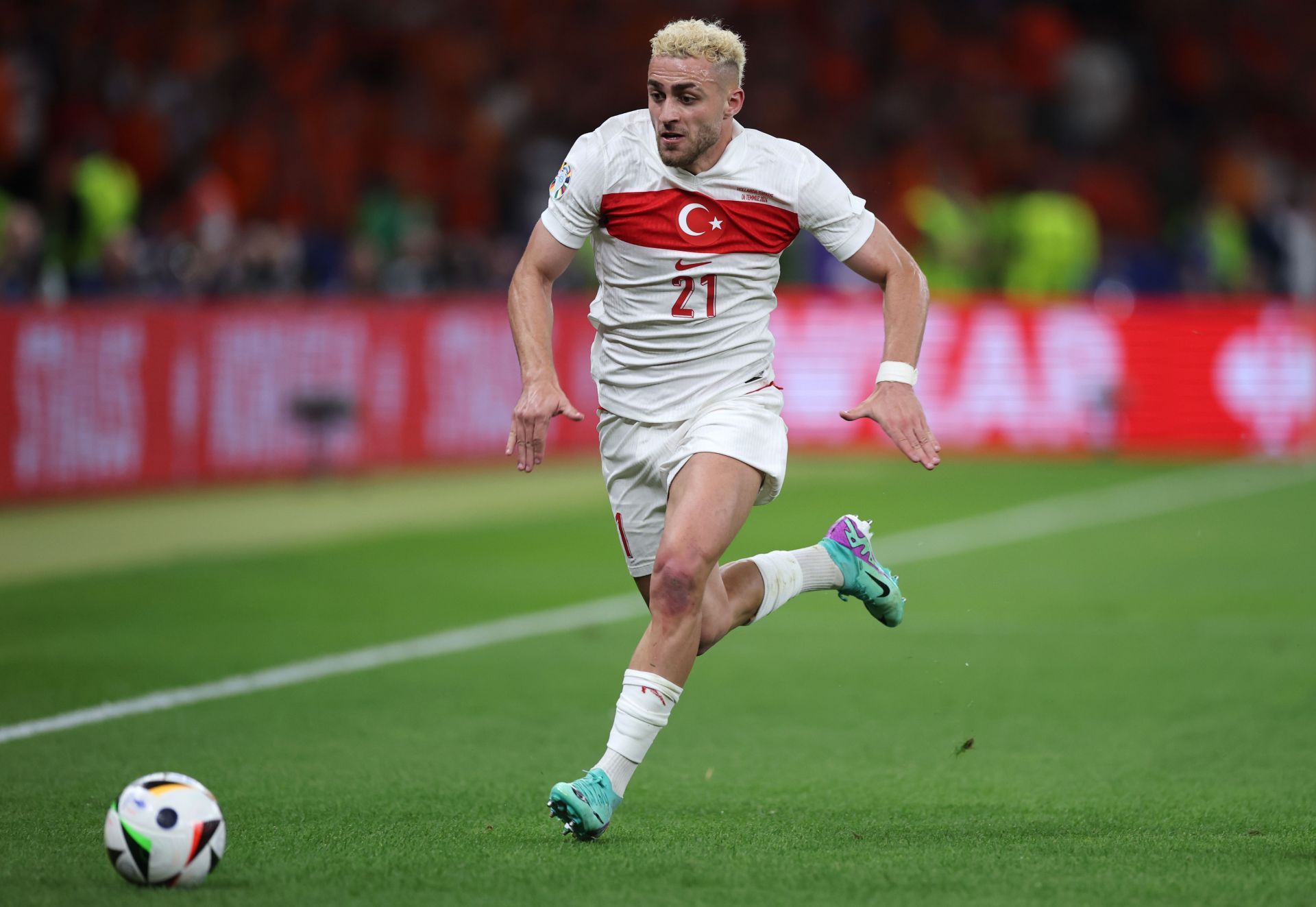 Baris Alper Yilmaz helped Turkey to a quarter-final finish at the 2024 Euros. (Image: GETTY)