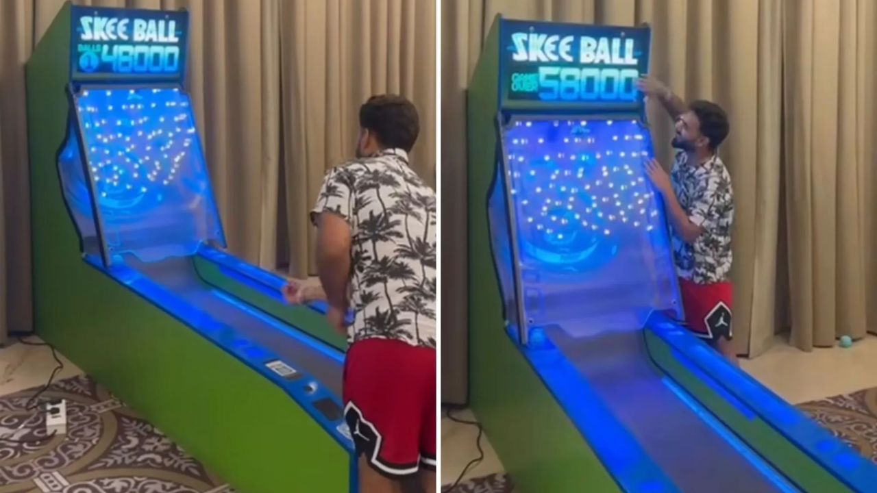 Rishabh Pant Play Skee Ball