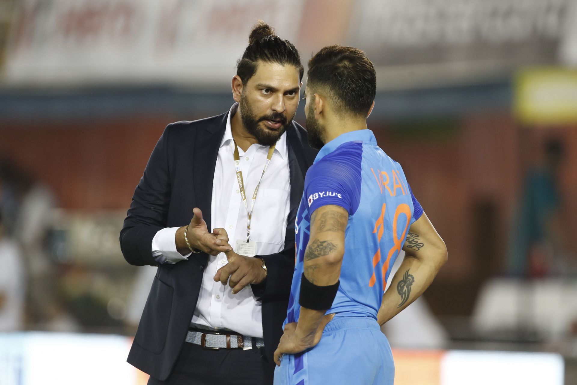 Former India all-rounder Yuvraj Singh (left) with Virat Kohli (Image Credits: Getty Images)