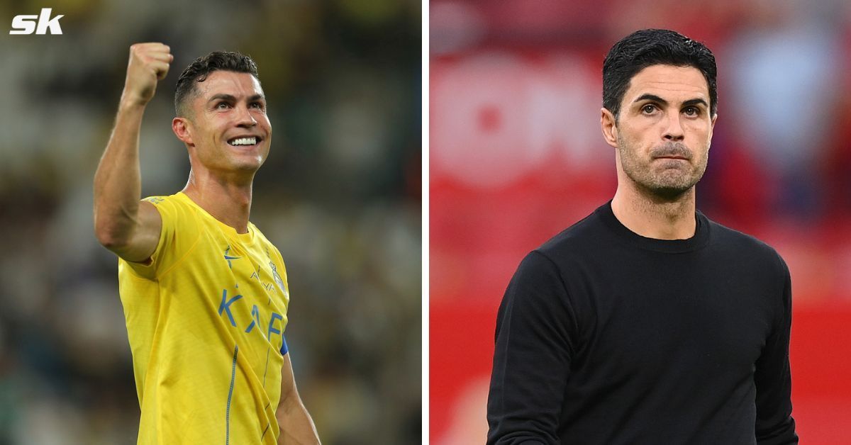 Cristiano Ronaldo (left) and Mikel Arteta