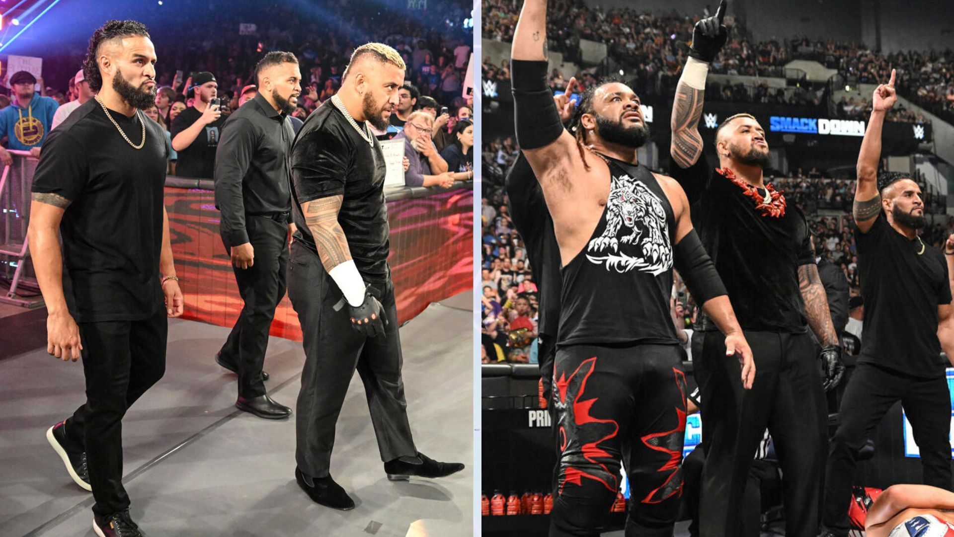 Solo Sikoa replaced Roman Reigns after WrestleMania 40. [Images Source: WWE.com]