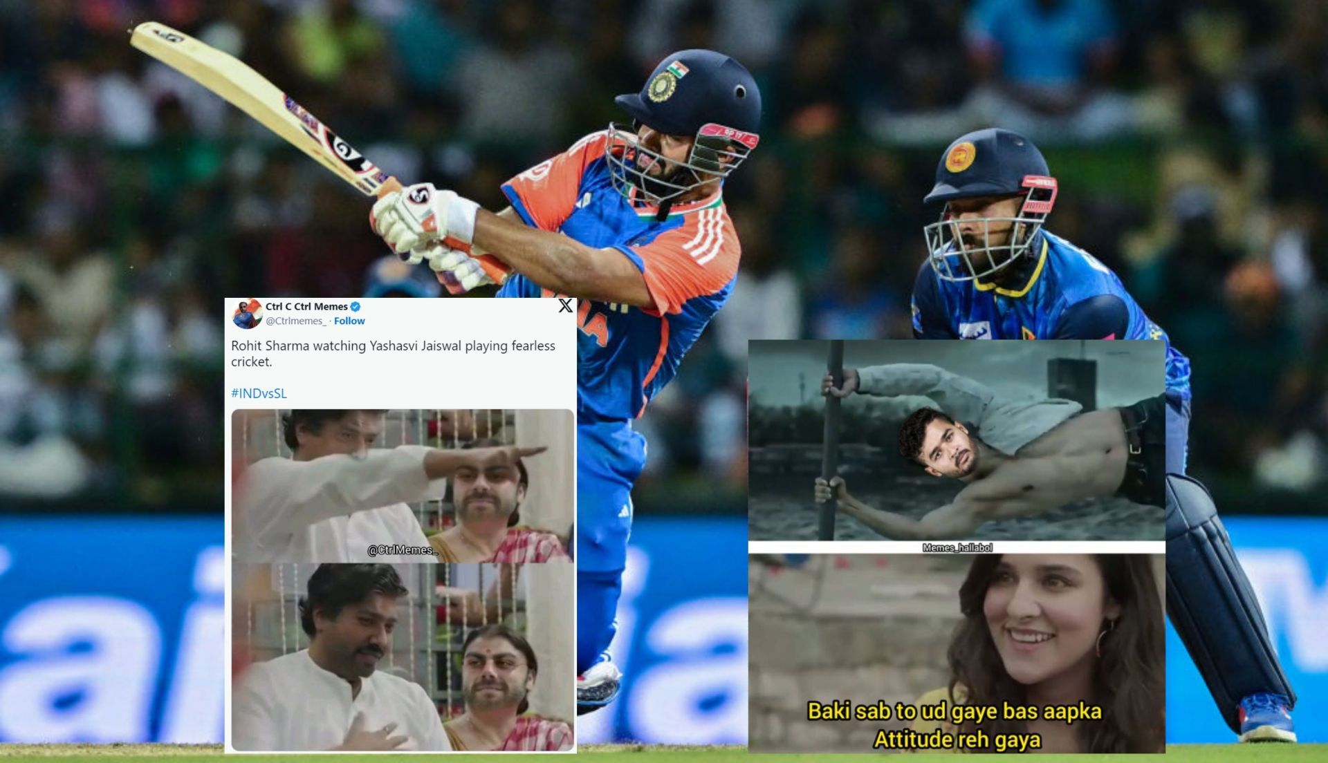 Fans react after 1st innings on Saturday. (Image: ICC, @Ctrlmemes_, @memes_hallabol/X)