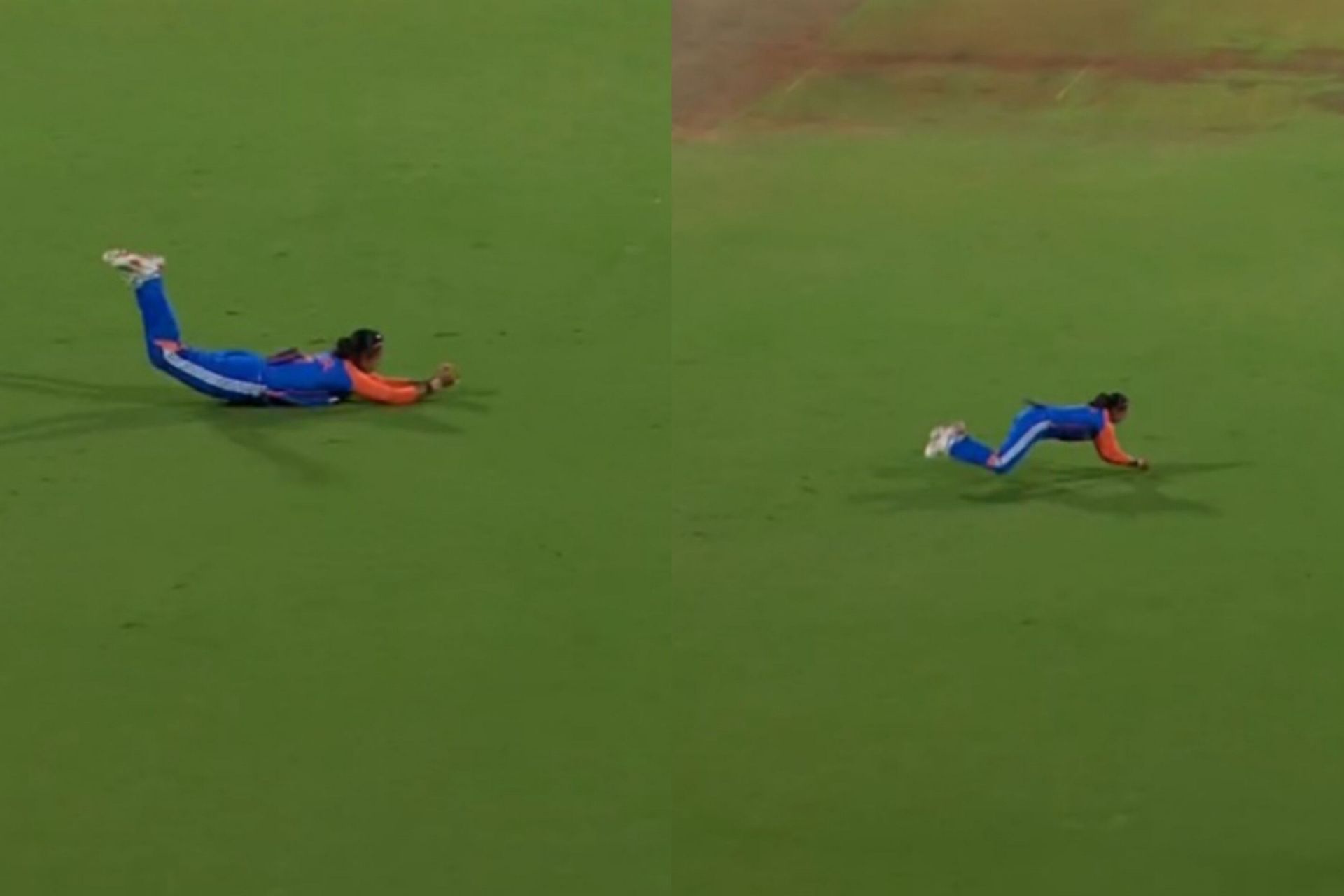 Indian captain Harmanpreet Kaur takes a brilliant catch (Image via Instagram/@indiancricketteam)