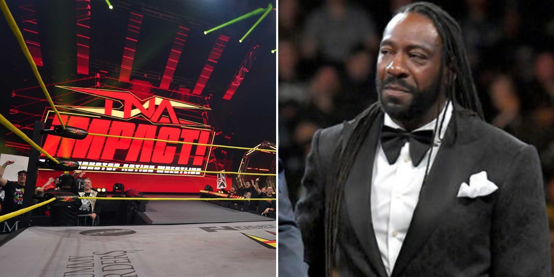 Booker T might not have been pleased with this (Images via TNA and WWE