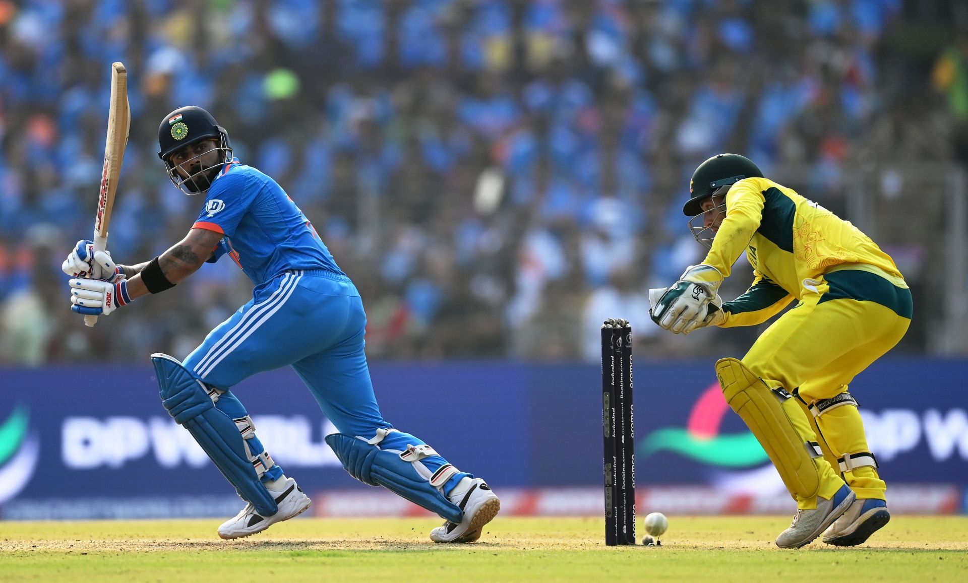 Virat Kohli batting in the 2023 ODI World Cup final (Image Credits: Getty Images)