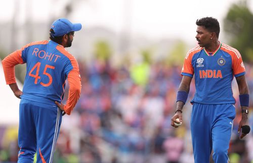 Hardik Pandya (right) and Rohit Sharma (Image Credits: Getty Images)