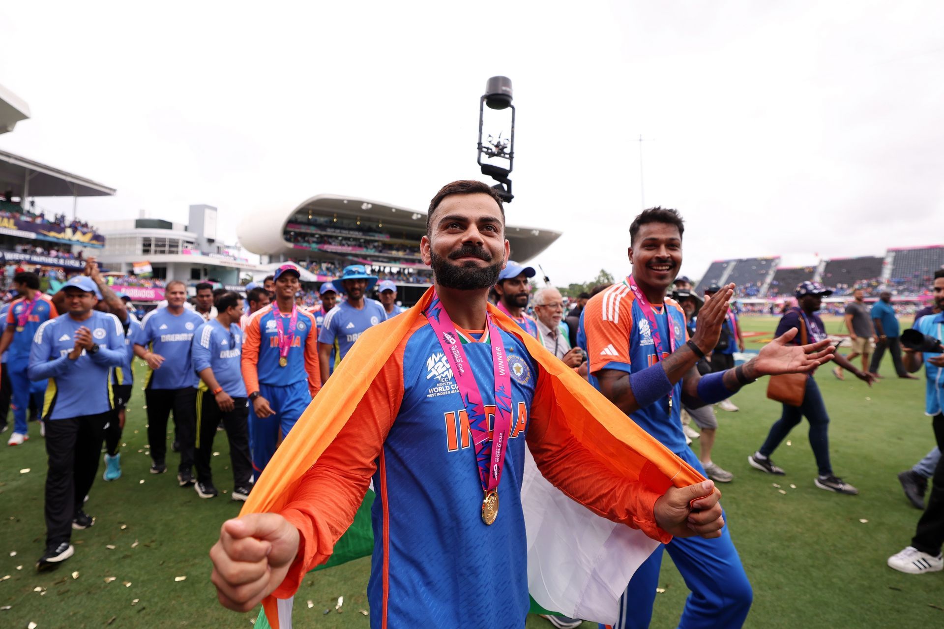 Virat Kohli was awarded the Player of the Match in the 2024 T20 World Cup final.