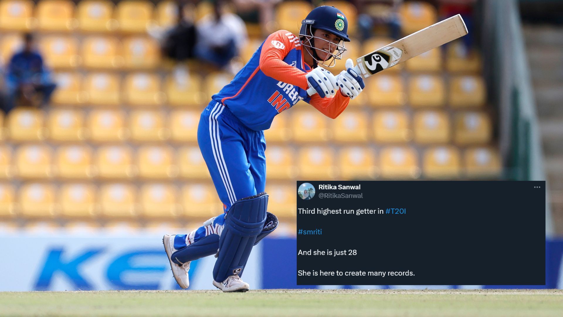 Fans reacted Smrit Mandhana continued with her sensational form (P.C.: BCCI &amp; X)