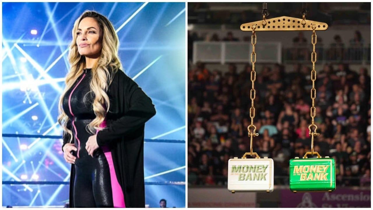 Trish Stratus (left), MITB briefcases (right) [Image source: wwe.com]