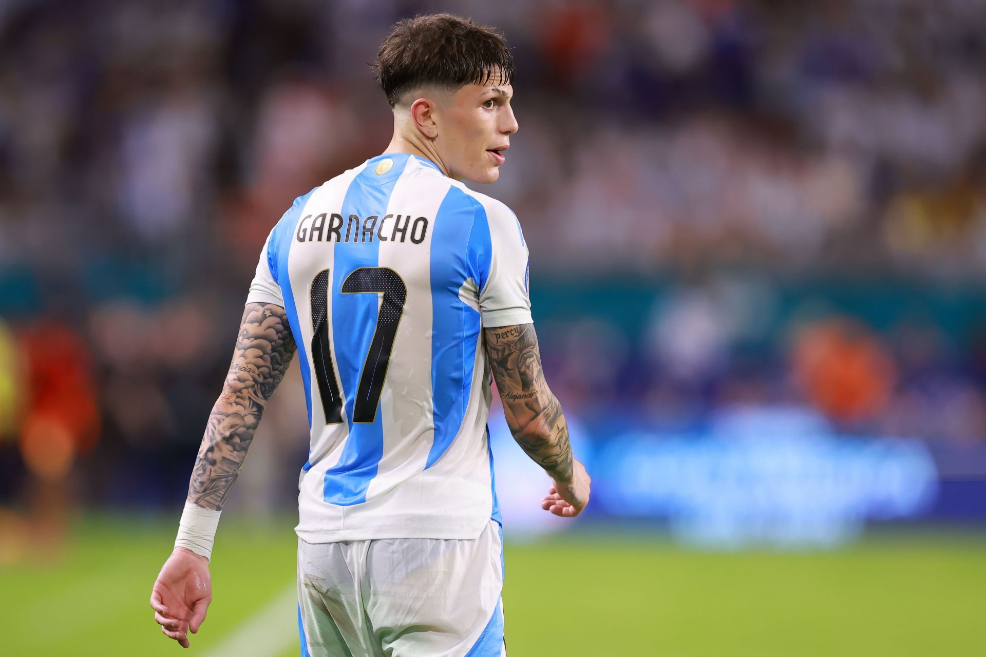 The Red Devils wonderkid has appeared once for Argentina at Copa America.