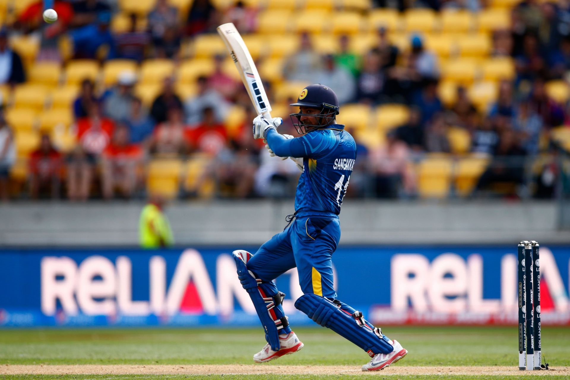 Kumar Sangakkara batting during the 2015 ODI World Cup (Image Credits: Getty Images)