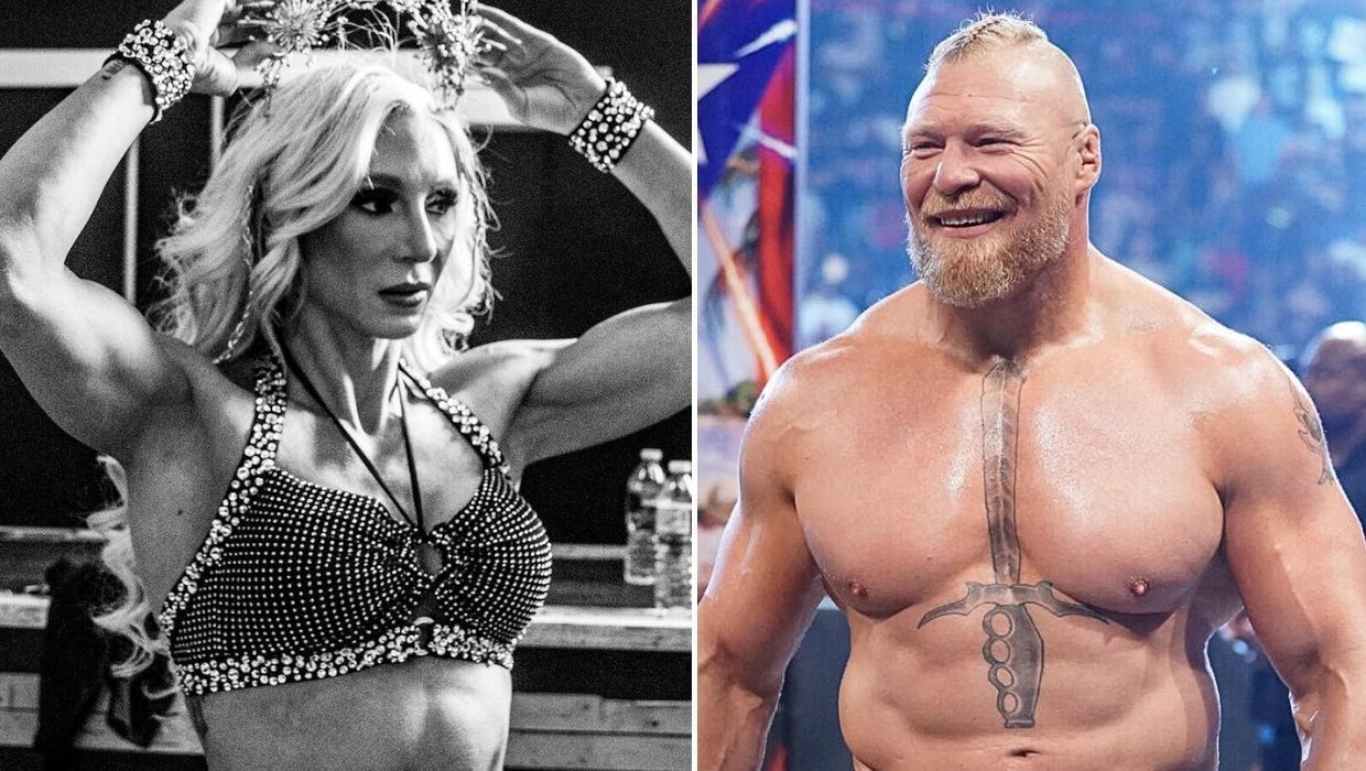 Charlotte Flair/ Former WWE Champion Brock Lesnar (Credits: WWE.Com)