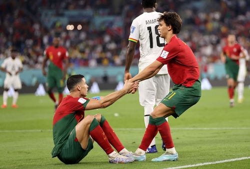 Cristiano Ronaldo (left) and Joao Felix