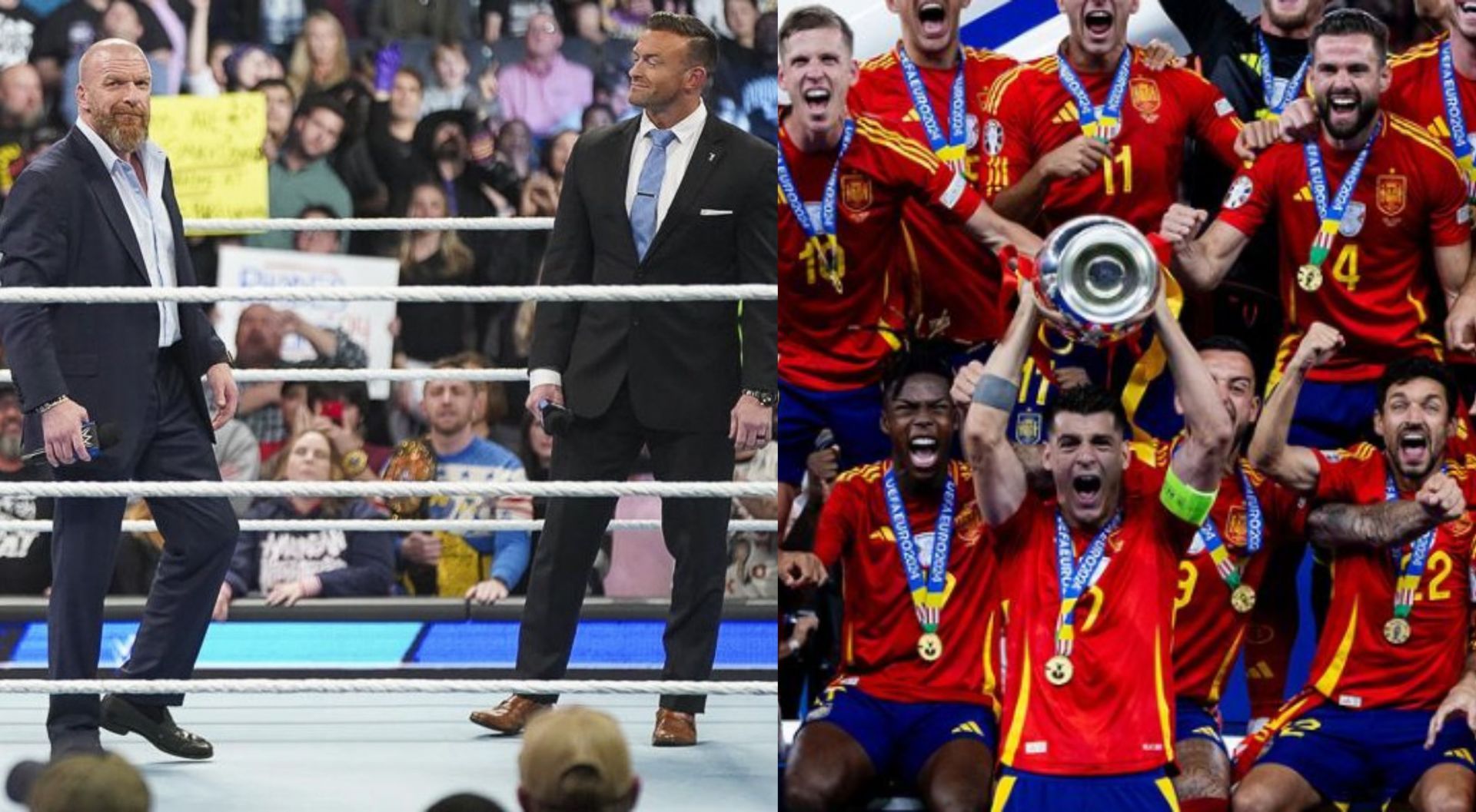 WWE स्टार की EURO 2024 को लेकर प्रतिक्रिया आई (Photo: Nick Aldis X &amp; Sefutbol Instagram)