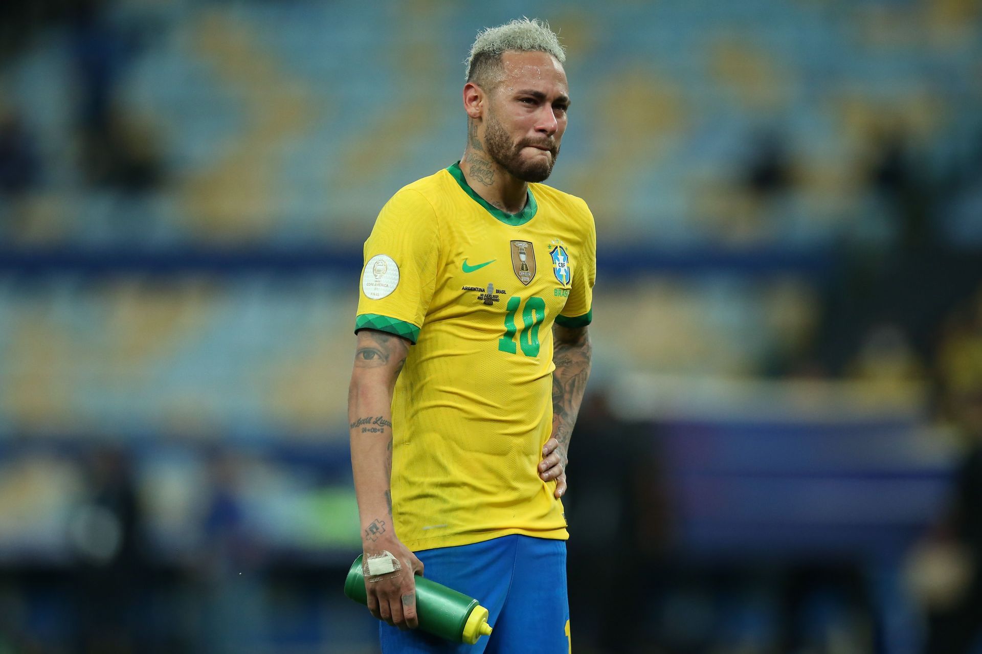 Watch Neymar filmed crying in a after Brazil's 2024 Copa