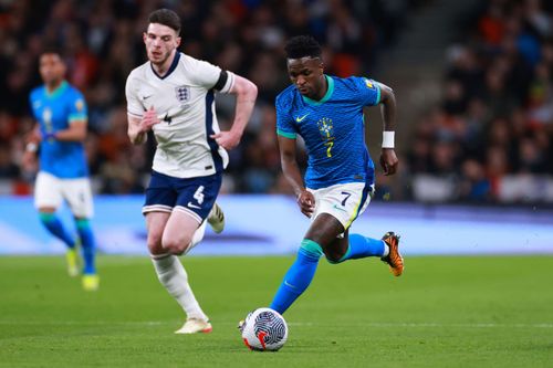 Vinicius wanted Declan Rice's shirt after Brazil beat England.