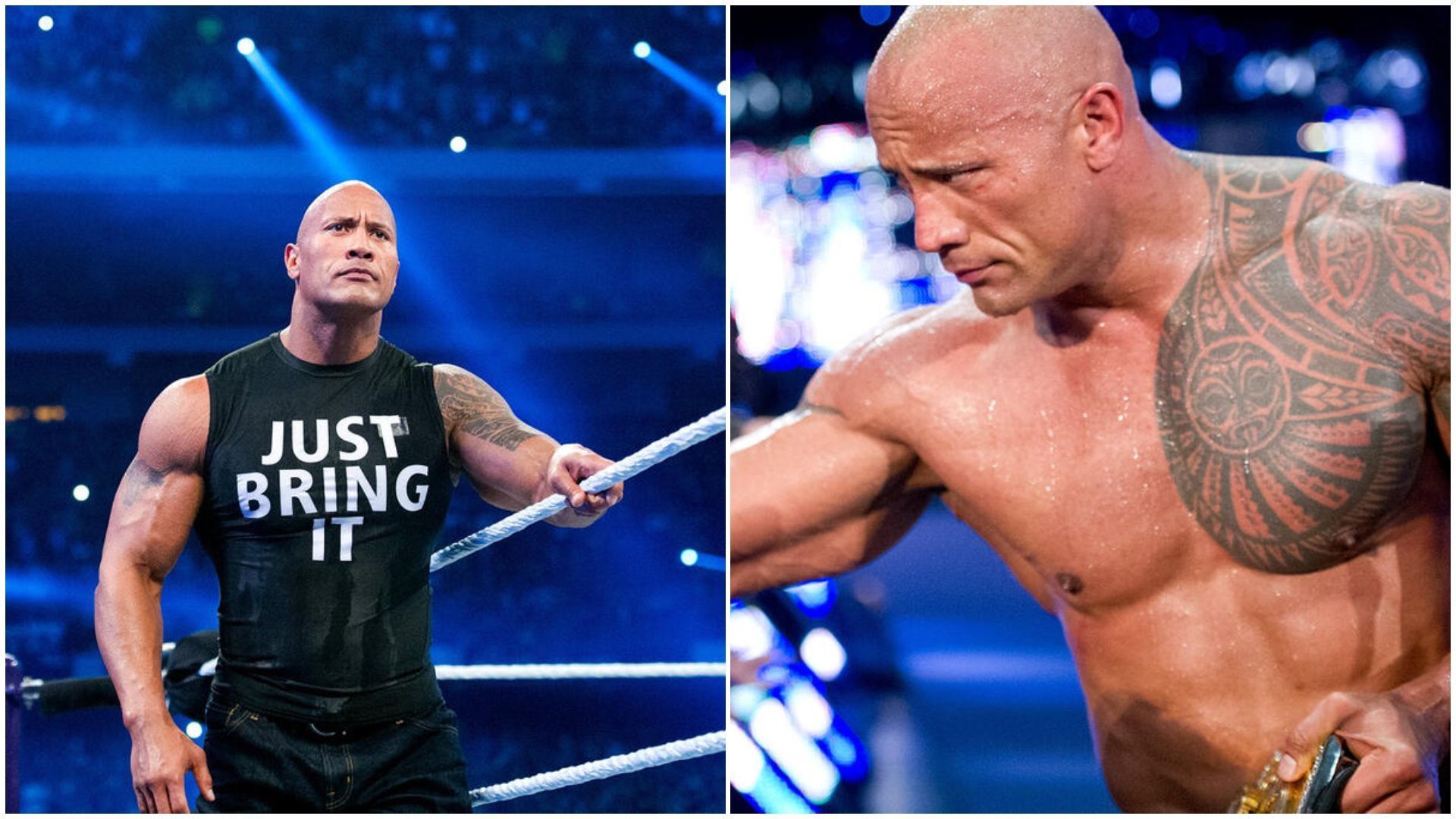 The Rock is a former WWE World Champion. (Images via WWE.com)