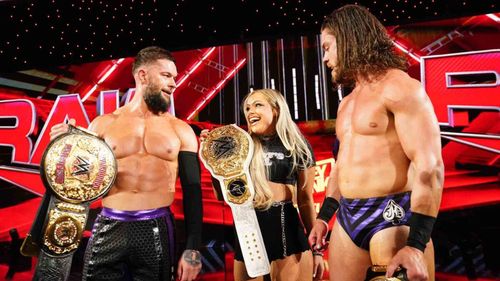 Balor and McDonagh must be pleased that Morgan secured them a title shot. [Image via WWE]