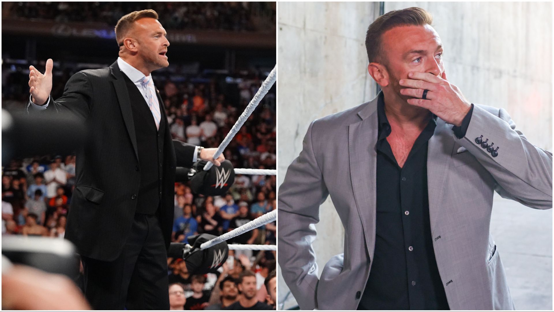 WWE SmackDown General Manager Nick Aldis does his job