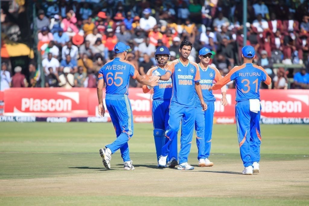 Washington Sundar was the Player of the Series against Zimbabwe. [P/C: BCCI/X]