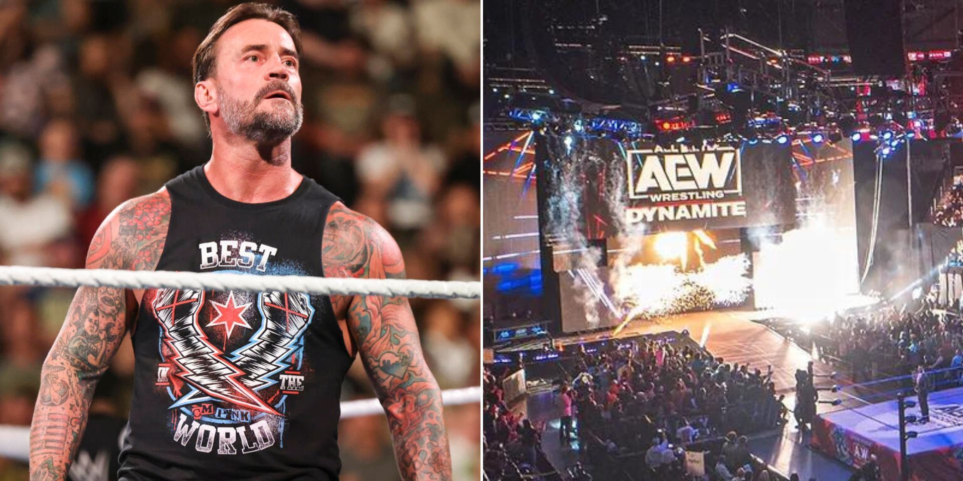 CM Punk left AEW last year (Images via WWE and AEW