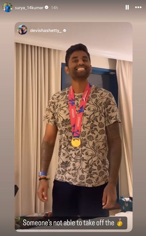 Screengrab of Suryakumar Yadav's Instagram Story