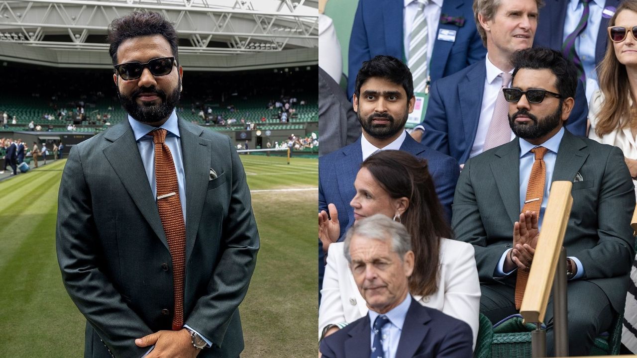 विंबलडन में पहुंचे रोहित शर्मा  (Photo Courtesy: Instagram/@Wimbledon)                               