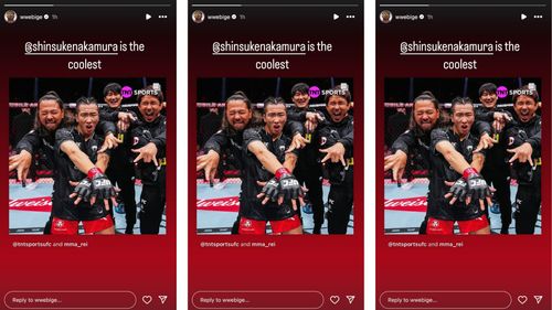 The New Day member sends message to Nakamura on Instagram.